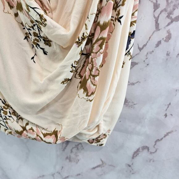 Anthropologie Top Womens Small Pink Floral Cami Tank Adjustable Blouse Bishop - Picture 4 of 10